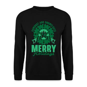 Keine Karies unter dem Mistelzweig Zahnärztliche W - Unisex Pullover - Schwarz - Vorne - Alina (178cm) & Michal (187cm)