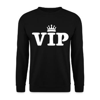 VIP - Unisex Pullover - Schwarz - Vorne - Alina (178cm) & Michal (187cm)