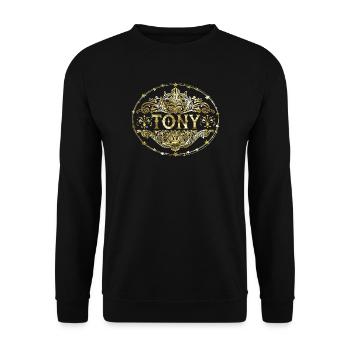Tony - Unisex Pullover - Schwarz - Vorne - Alina (178cm) & Michal (187cm)