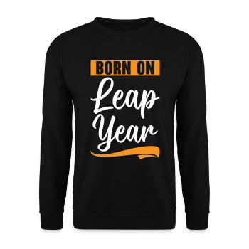 Happy Birthday Schaltjahr 29. Februar Schalttag - Unisex Pullover - Schwarz - Vorne - Alina (178cm) & Michal (187cm)