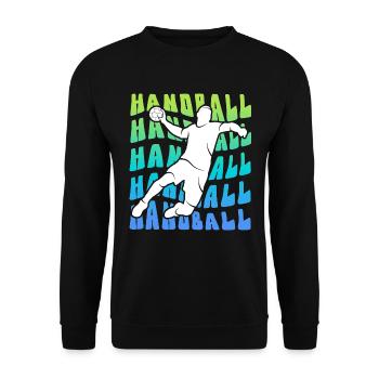 Handballspieler Handballer Kinder Handball Jungen - Unisex Pullover - Schwarz - Vorne - Alina (178cm) & Michal (187cm)