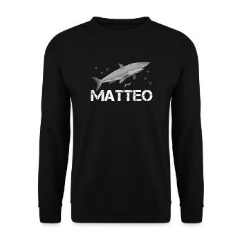 Matteo Geburtstag Matteo - Unisex Pullover - Schwarz - Vorne - Alina (178cm) & Michal (187cm)