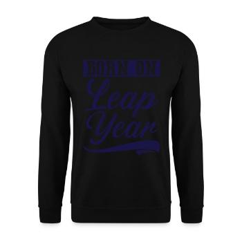Happy Birthday Schaltjahr 29. Februar Schalttag - Unisex Pullover - Schwarz - Vorne - Alina (178cm) & Michal (187cm)