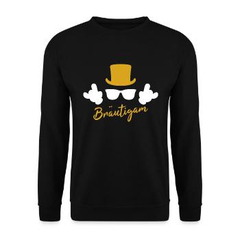 Bräutigam JGA Junggesellenabschied - Unisex Pullover - Schwarz - Vorne - Alina (178cm) & Michal (187cm)