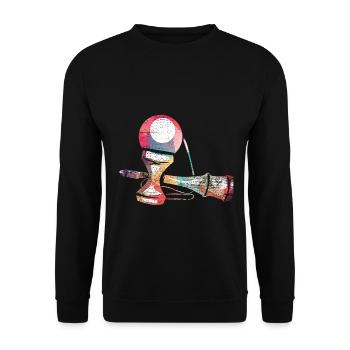 Flinkes Kendama Reaktionstraining - Unisex Pullover - Schwarz - Vorne - Alina (178cm) & Michal (187cm)