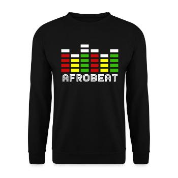 Rhythmischer Afro Beat Trommelkreis - Unisex Pullover - Schwarz - Vorne - Alina (178cm) & Michal (187cm)
