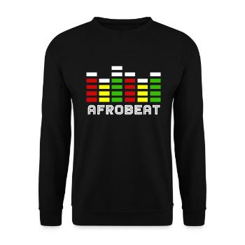 Rhythmischer Afro Beat Trommelkreis - Unisex Pullover - Schwarz - Vorne - Alina (178cm) & Michal (187cm)