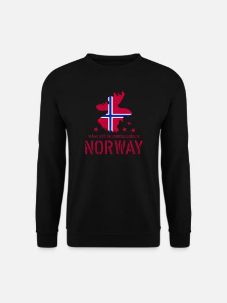 Norwegen Elch norge - Unisex Pullover - Schwarz