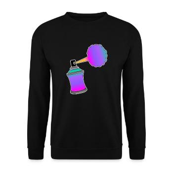 Spraydose Graffiti - Unisex Pullover - Schwarz - Vorne - Alina (178cm) & Michal (187cm)