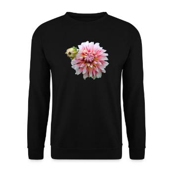 Blume rosa pinke Blume Blumen pink rosa Blumen - Unisex Pullover - Schwarz - Vorne - Alina (178cm) & Michal (187cm)