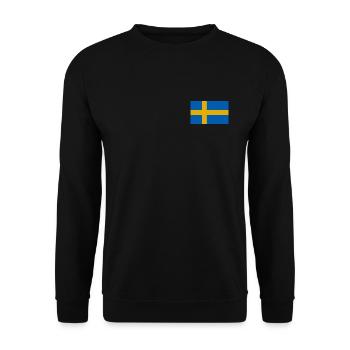 Schweden Flagge - Unisex Pullover - Schwarz - Vorne - Alina (178cm) & Michal (187cm)