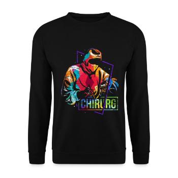 Nervenstarke Neurochirurgin Gehirn - Unisex Pullover - Schwarz - Vorne - Alina (178cm) & Michal (187cm)