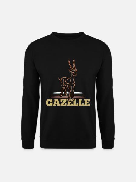 Zierliche Gazelle Afrikasafari - Unisex Pullover - Schwarz