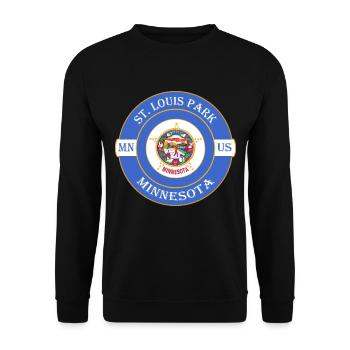 St. Louis Park Minnesota Flagge USA Souvenir Logo - Unisex Pullover - Schwarz - Vorne - Alina (178cm) & Michal (187cm)