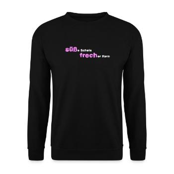 süß und frech frech süß - Unisex Pullover - Schwarz - Vorne - Alina (178cm) & Michal (187cm)
