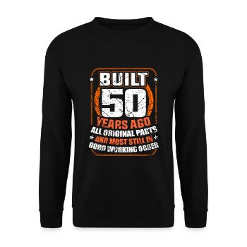 50.Geburtstag 50 Jahre Alt Fünfzig Fünfzigster - Unisex Pullover - Schwarz - Vorne - Alina (178cm) & Michal (187cm)