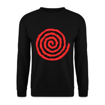 Spirale Symbol Wachstum und Erweiterung - Unisex Pullover - Schwarz - Vorne - Alina (178cm) & Michal (187cm)