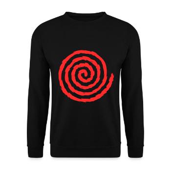 Spirale Symbol Wachstum und Erweiterung - Unisex Pullover - Schwarz - Vorne - Alina (178cm) & Michal (187cm)