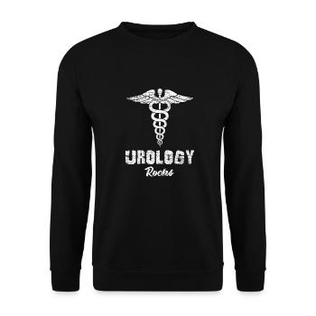Einfühlsame Urologin Nierensteine - Unisex Pullover - Schwarz - Vorne - Alina (178cm) & Michal (187cm)