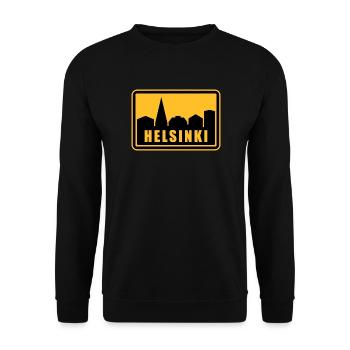 Helsinki - Unisex Pullover - Schwarz - Vorne - Alina (178cm) & Michal (187cm)
