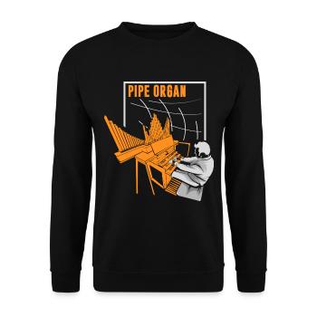 Begeisterter Organist Kirchenmusik - Unisex Pullover - Schwarz - Vorne - Alina (178cm) & Michal (187cm)