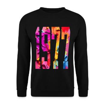 BUNT 49TH BIRTHDAY 1977 - Unisex Sweatshirt - black - Front - Alina (178cm) & Michal (187cm)