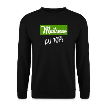 GELIEBTE. VIELEN DANK. DANKE, HERRIN - Unisex Pullover - Schwarz - Vorne - Alina (178cm) & Michal (187cm)