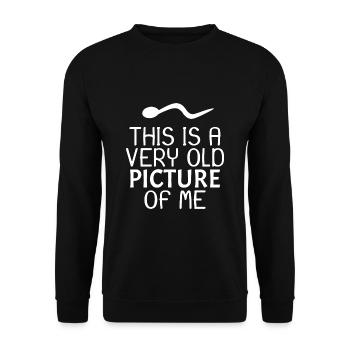 Sperma Spruch lustig - Unisex Pullover - Schwarz - Vorne - Alina (178cm) & Michal (187cm)