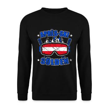 Sölden Österreich Skiurlaub - Unisex Pullover - Schwarz - Vorne - Alina (178cm) & Michal (187cm)