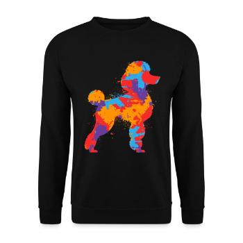 Pudel Bunt Liebhaber Hunde Liebhaber Hund Pudel - Unisex Pullover - Schwarz - Vorne - Alina (178cm) & Michal (187cm)