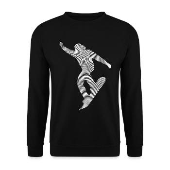 Snowboarder Fingerabdruck Snowboard - Unisex Pullover - Schwarz - Vorne - Alina (178cm) & Michal (187cm)