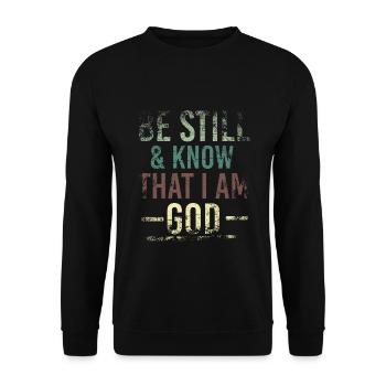 I Am God - Unisex Pullover - Schwarz - Vorne - Alina (178cm) & Michal (187cm)