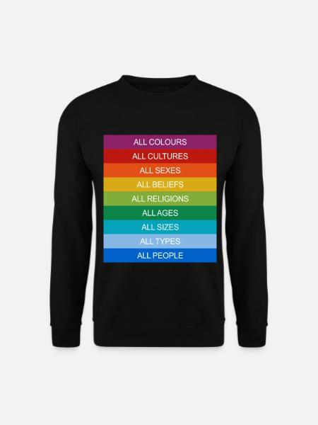 Toleranz Equality Inklusion Tolerance Pride Queer - Unisex Pullover - Schwarz