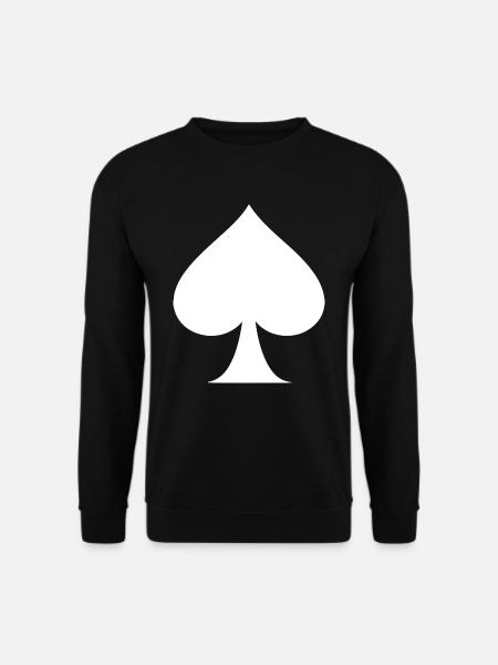 Schwarze Spadesilhouette - Unisex Pullover - Schwarz