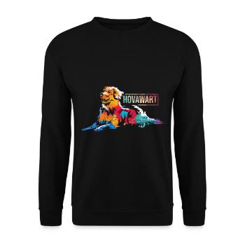 Furchtloser Hovawart Schutzhund - Unisex Pullover - Schwarz - Vorne - Alina (178cm) & Michal (187cm)