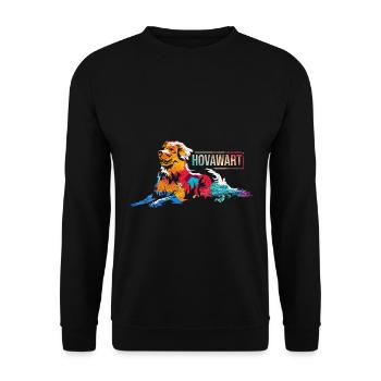 Furchtloser Hovawart Schutzhund - Unisex Pullover - Schwarz - Vorne - Alina (178cm) & Michal (187cm)