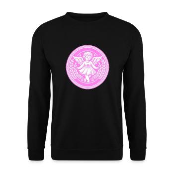 Guardian Angel Logo - Unisex Sweatshirt - black - Front - Alina (178cm) & Michal (187cm)