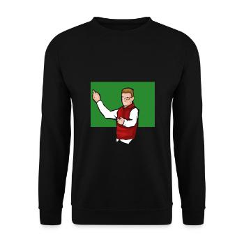 Lehrer vor grüner Tafel - Unisex Pullover - Schwarz - Vorne - Alina (178cm) & Michal (187cm)