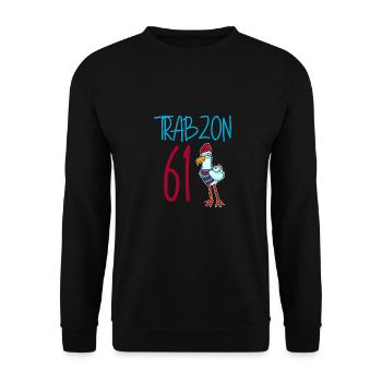 Trabzon 61 Türkei Stadt - Unisex Pullover - Schwarz - Vorne - Alina (178cm) & Michal (187cm)