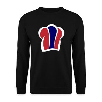 Thailändische Kochmütze Küche Thai Chefkoch - Unisex Pullover - Schwarz - Vorne - Alina (178cm) & Michal (187cm)
