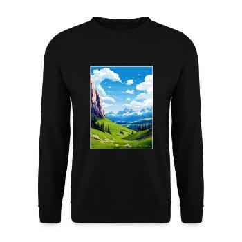 Dolomiten Dolomiten Dolomiten Gebirge Italien - Unisex Pullover - Schwarz - Vorne - Alina (178cm) & Michal (187cm)