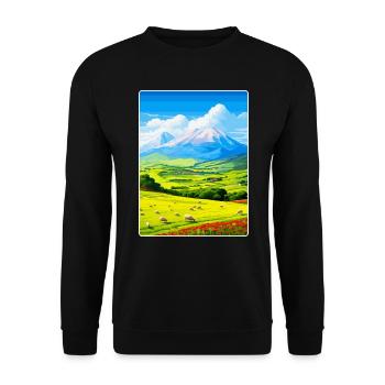 Gran Sasso und Monti Della Laga Italien Poster WPA - Unisex Pullover - Schwarz - Vorne - Alina (178cm) & Michal (187cm)