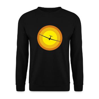 segelflugzeug und sonne - Unisex Pullover - Schwarz - Vorne - Alina (178cm) & Michal (187cm)