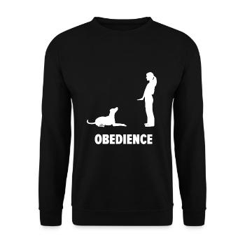 Präziser Obedience Turniersport - Unisex Pullover - Schwarz - Vorne - Alina (178cm) & Michal (187cm)