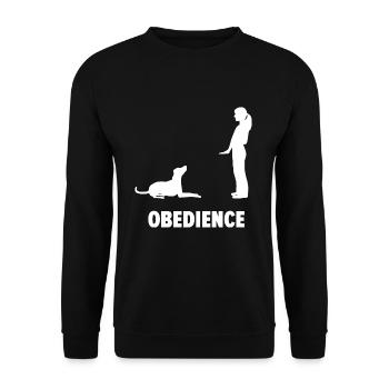 Präziser Obedience Turniersport - Unisex Pullover - Schwarz - Vorne - Alina (178cm) & Michal (187cm)