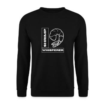 Shrimp Whisperer - Angelliebhaber - Unisex Pullover - Schwarz - Vorne - Alina (178cm) & Michal (187cm)