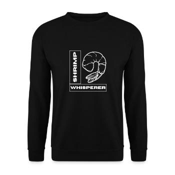 Shrimp Whisperer - Angelliebhaber - Unisex Pullover - Schwarz - Vorne - Alina (178cm) & Michal (187cm)