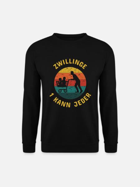 Zwillingspapa Zwillingsvater Papa Vater Zwillinge - Unisex Pullover - Schwarz