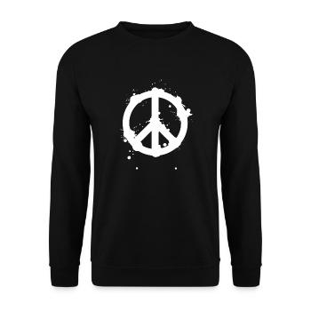 Style Guerrilla Éclaboussures de la paix - Sweat-shirt Unisexe - noir - Devant - Alina (178cm) & Michal (187cm)