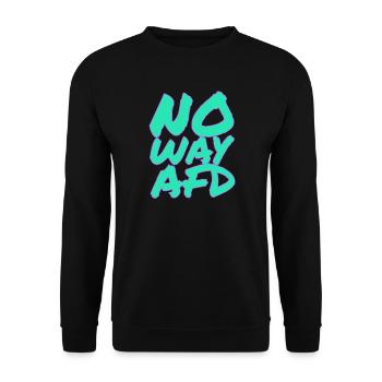 NO WAY AFD! - Unisex Pullover - Schwarz - Vorne - Alina (178cm) & Michal (187cm)